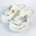 White Clogs with charms