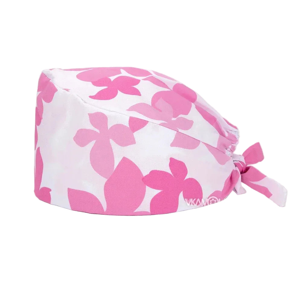 Pink Flower Scrub Hat