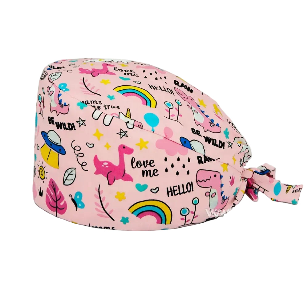 Pink Rainbow Scrub Cap