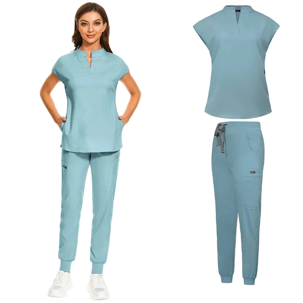 Light Blue Scrub Set